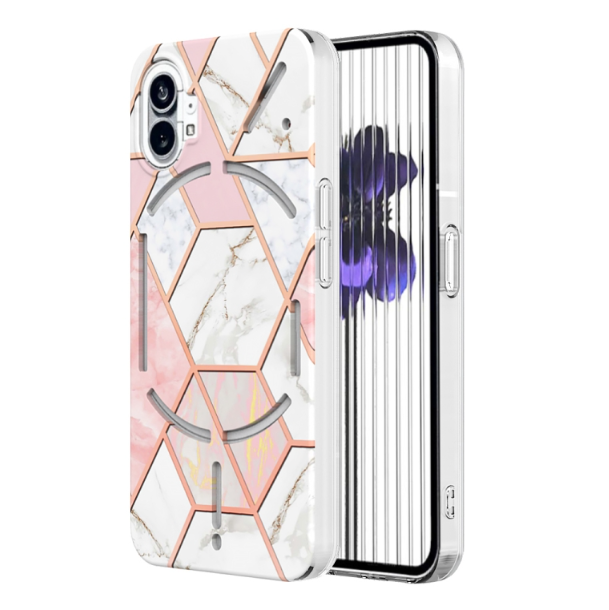 Electroplating Splicing Marble TPU Phone Case - For Nothing Phone (1) - mosaccessories