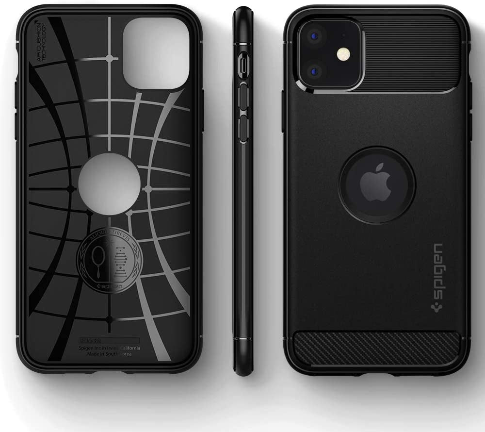 Spigen Rugged Armor Matte Black Case - For iPhone 11 - mosaccessories