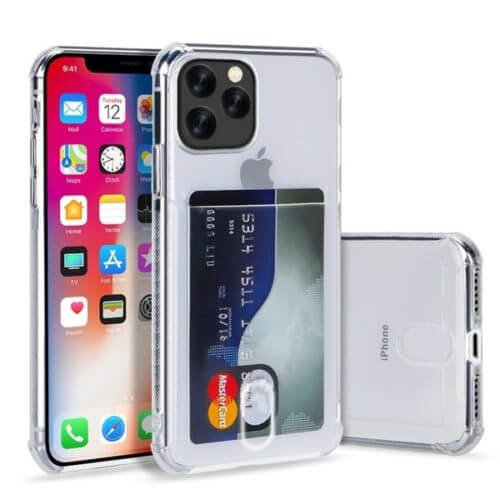 Soft TPU Clear Case With Card Slot - For iPhone 11 Pro Max - mosaccessories