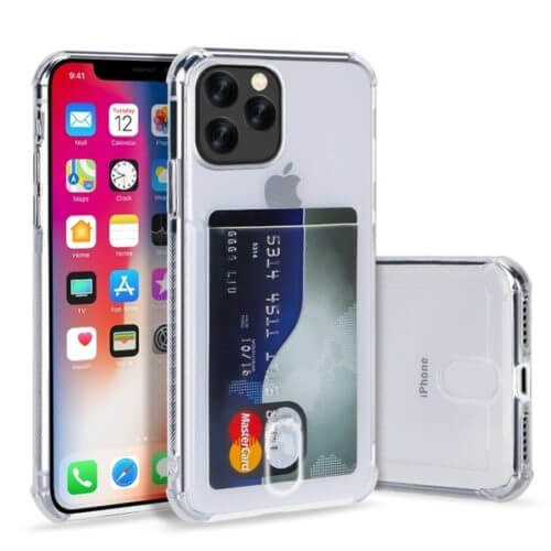 Soft TPU Clear Case With Card Slot - For iPhone 11 Pro - mosaccessories