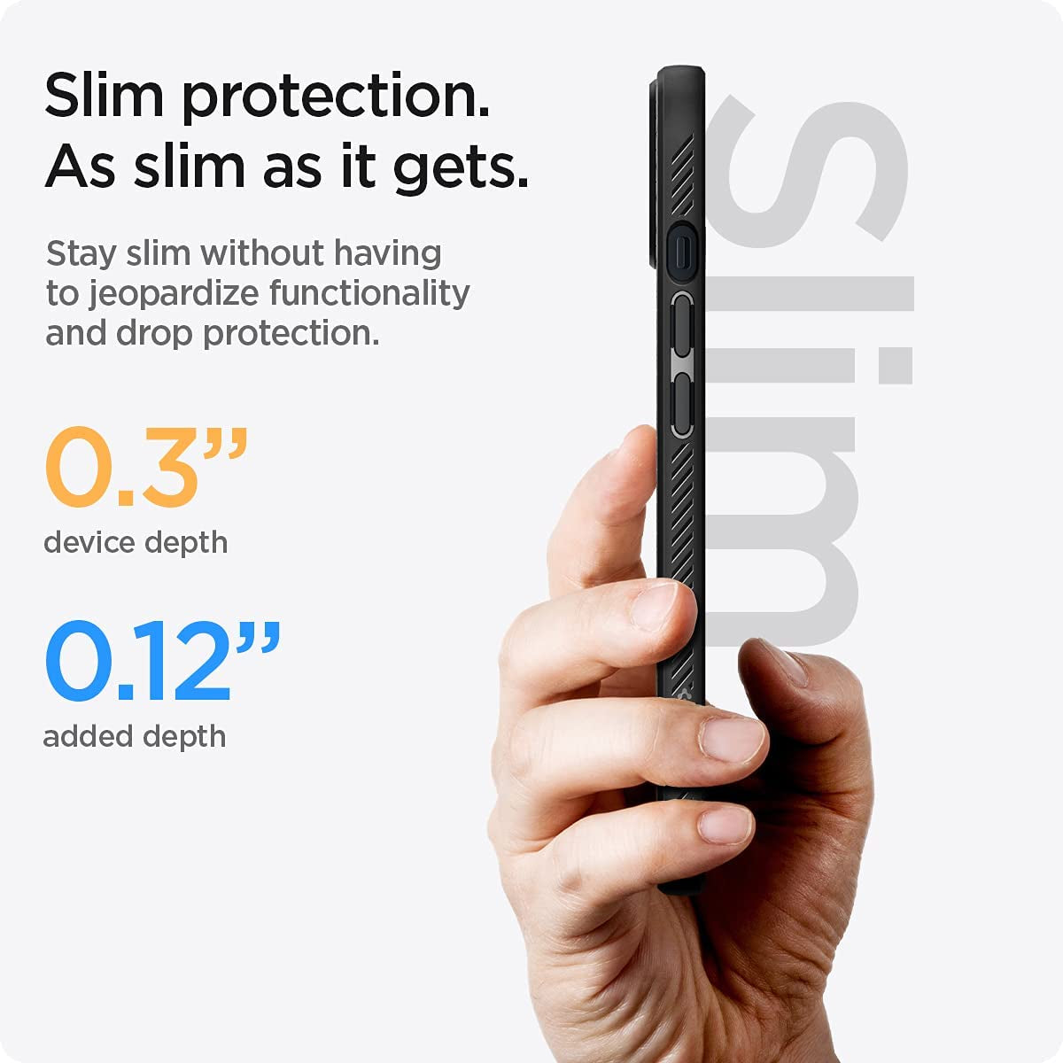 Spigen Liquid Air Matte Black Case - For iPhone 13 Mini - mosaccessories