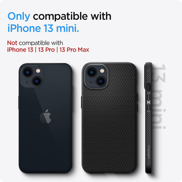 Spigen Liquid Air Matte Black Case - For iPhone 13 Mini - mosaccessories