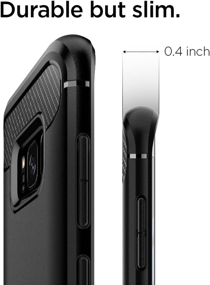 Spigen Rugged Armor Matte Black Case - For Samsung Galaxy S8 - mosaccessories