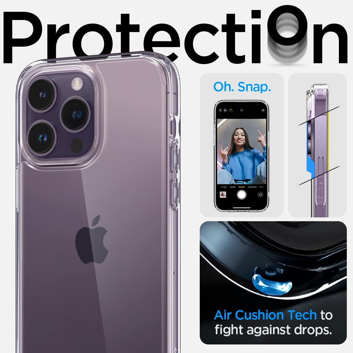 Spigen Ultra Hybrid Shockproof Case - For iPhone 14 Pro - mosaccessories