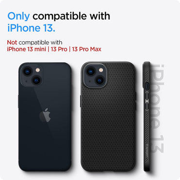 Spigen Liquid Air Matte Black Case - For iPhone 13 - mosaccessories