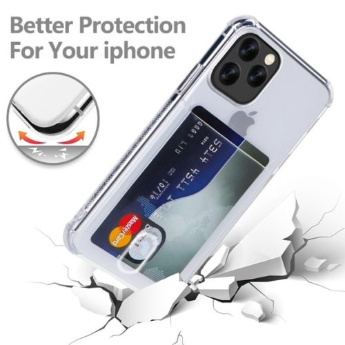 Soft TPU Clear Case With Card Slot - For iPhone 11 Pro Max - mosaccessories