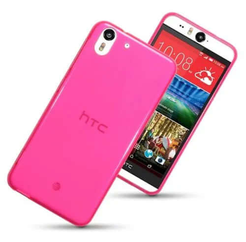 Qubits TPU Gel Hot Pink Case - For HTC Desire Eye - mosaccessories