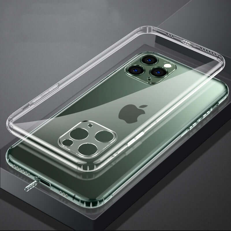 Soft TPU Clear Case with Dust Plug - For iPhone 11 Pro - mosaccessories