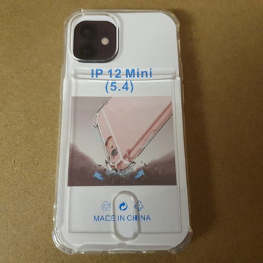 Soft TPU Clear Case With Card Slot - For iPhone 12 Mini - mosaccessories