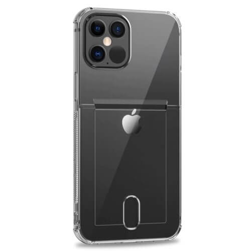 Soft TPU Clear Case With Card Slot - For iPhone 12 Pro Max - mosaccessories.co.uk