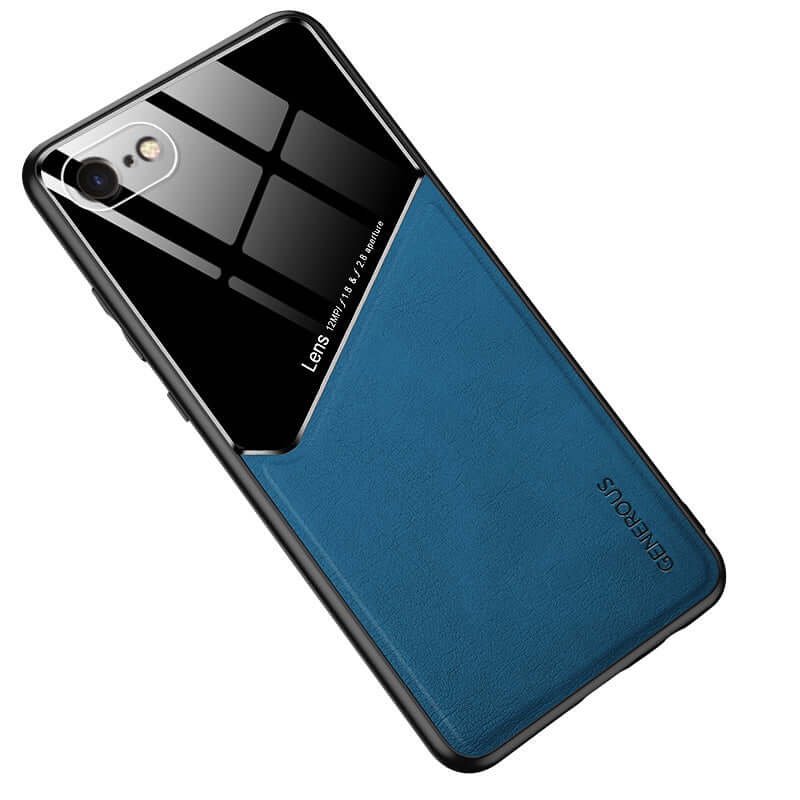 Acrylic + PU Leather Black Case - For iPhone 7 / 8 / SE (2020/22) - mosaccessories