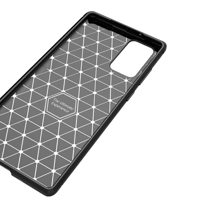 Carbon Fibre TPU Black Case - For Samsung Galaxy Note 20 - mosaccessories