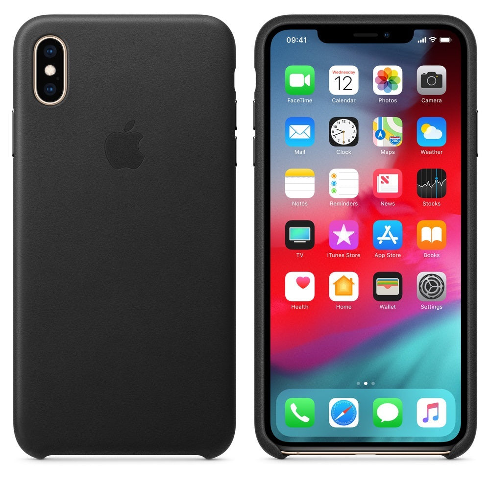 Apple Leather Black Case - For iPhone Xs Max - mosaccessories